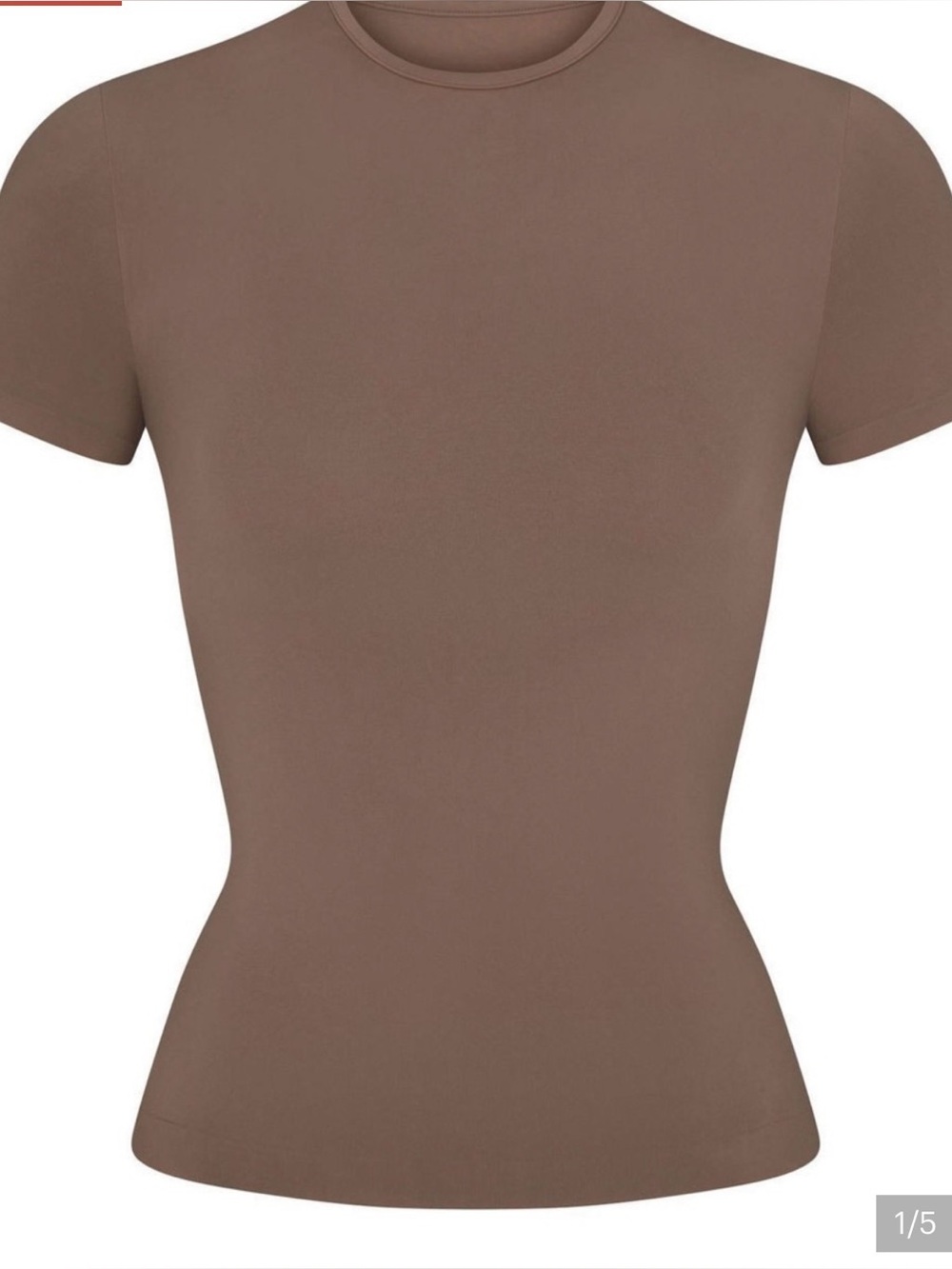 Skims | Soft Smoothing Seamless T-Shirt Truffle